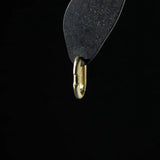 Deco Hoop Earrings in 18k Gold Electroplated Silver