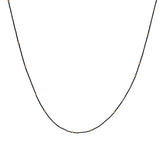 Gold Droplets Necklace in Oxidized Silver and 18k Gold