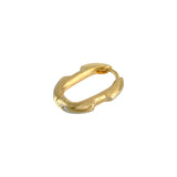 Deco Hoop Earrings in 18k Gold Electroplated Silver