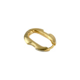 Deco Hoop Earrings in 18k Gold Electroplated Silver