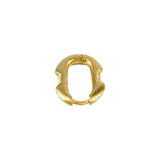 Deco Hoop Earrings in 18k Gold Electroplated Silver