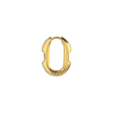 Deco Hoop Earrings in 18k Gold Electroplated Silver