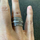 Custom Organic Eternity Baguette Diamond Band in 18k Palladium White Gold