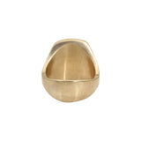 Box Ring in Yellow Bronze with White Diamond