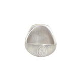 Box Ring in Silver with White Diamonds