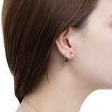 Small Spear Earring in 10k Yellow Gold with Corn Botswana Agate Stone