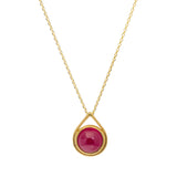 Ruby Spinner Pendant in 18k Yellow Gold