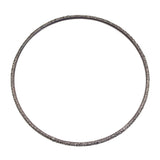 Round Bangle in Sand-Textured Oxidized Silver