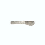 Curved Band in Sand-Textured Platinum