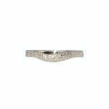 Curved Band in Sand-Textured Platinum