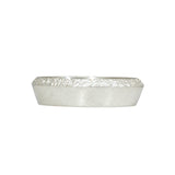 Saucer Band in Sand-Textured Silver
