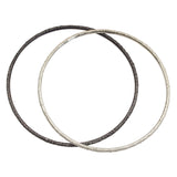 Round Bangle in Sand-Textured Oxidized Silver