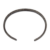 Tapered Sand Edge Cuff Bracelet in Oxidized Silver
