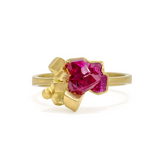 Rock Candy Ruby Cluster Ring in 18k Gold