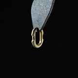 Deco Hoop Earrings in 18k Gold Electroplated Silver