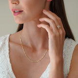 Needle Eye Cuff with Baguette Diamonds in 18k Yellow Gold