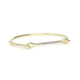 Needle Eye Cuff with Baguette Diamonds in 18k Yellow Gold