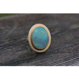 Australian Opal Ring in 22k and 18k Gold