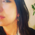 Oval Katachi Hoops in Bronze