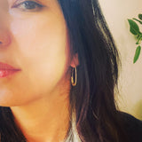 Oval Katachi Hoops in Bronze