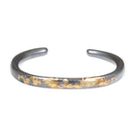 Aquarius Constellation Cuff in Oxidized Silver and 18k Gold with Grey Diamonds