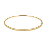 Delicate Tapered Bangle in 18k Yellow Gold with White Diamond