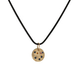 Constellation of Taurus Necklace in 14k Yellow Gold with Color Shift & Caramel Candy Sapphires