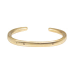 Plain Cuff with Cognac Diamonds in Golden Bronze