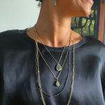 Opal Pendant in Sand-Textured 18k Yellow Gold