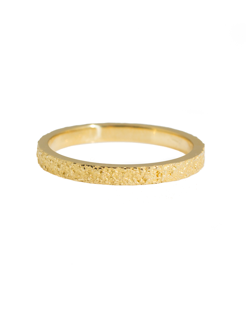 2mm Sand Band in 18k Yellow Gold