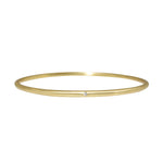 Delicate Tapered Bangle 14k Yellow Gold with White Diamond