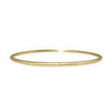 Delicate Tapered Bangle 14k Yellow Gold with White Diamond