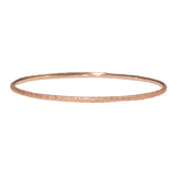 Round Sand Bangle in 14k Rose Gold
