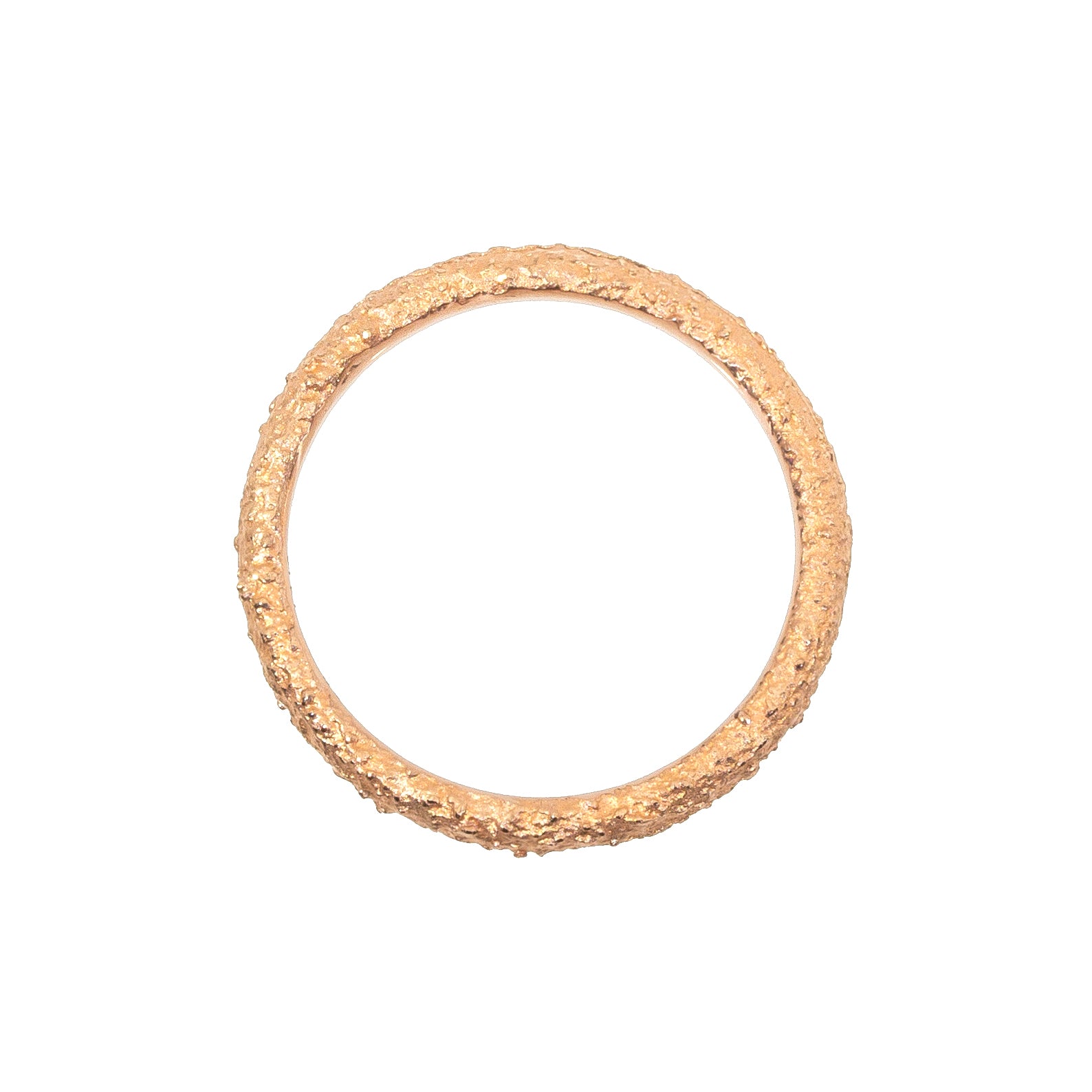 Round Sand Band in 14k Rose Gold