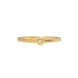 Stacking Circle Rings in 18k Yellow Gold with White Diamond