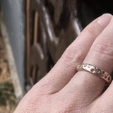 Custom Celestial Ring with Sapphires in 14k Rose Gold