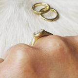 Custom Raised Cup Setting with Client's Diamond in 18k Yellow Gold