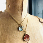 Dendritic Agate Tapered Pendant in 18k Gold