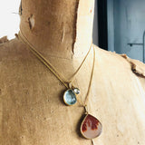 Dendritic Agate Tapered Pendant in 18k Gold