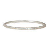 Channel Bangle in Brushed Silver with 9 White Sapphires