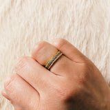Slim Band in Sand-Textured 18k Yellow Gold