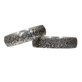 Compressed Sand Band in Oxidized Silver