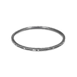 Channel Bracelet in Oxidized Silver with (9) Grey Diamonds