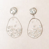 Custom Scattered Pathways Diamond Earrings in 18k Yellow Gold