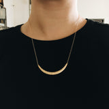 Compressed Sand Bar Necklace in 18k Yellow Gold