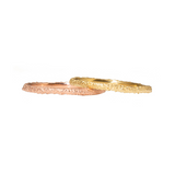 Skinny Round Sand Band in 18k Yellow Gold