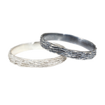 Kinoko Oval Bangle Bracelet in Brushed Silver