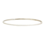 Round Sand Bangle in Silver
