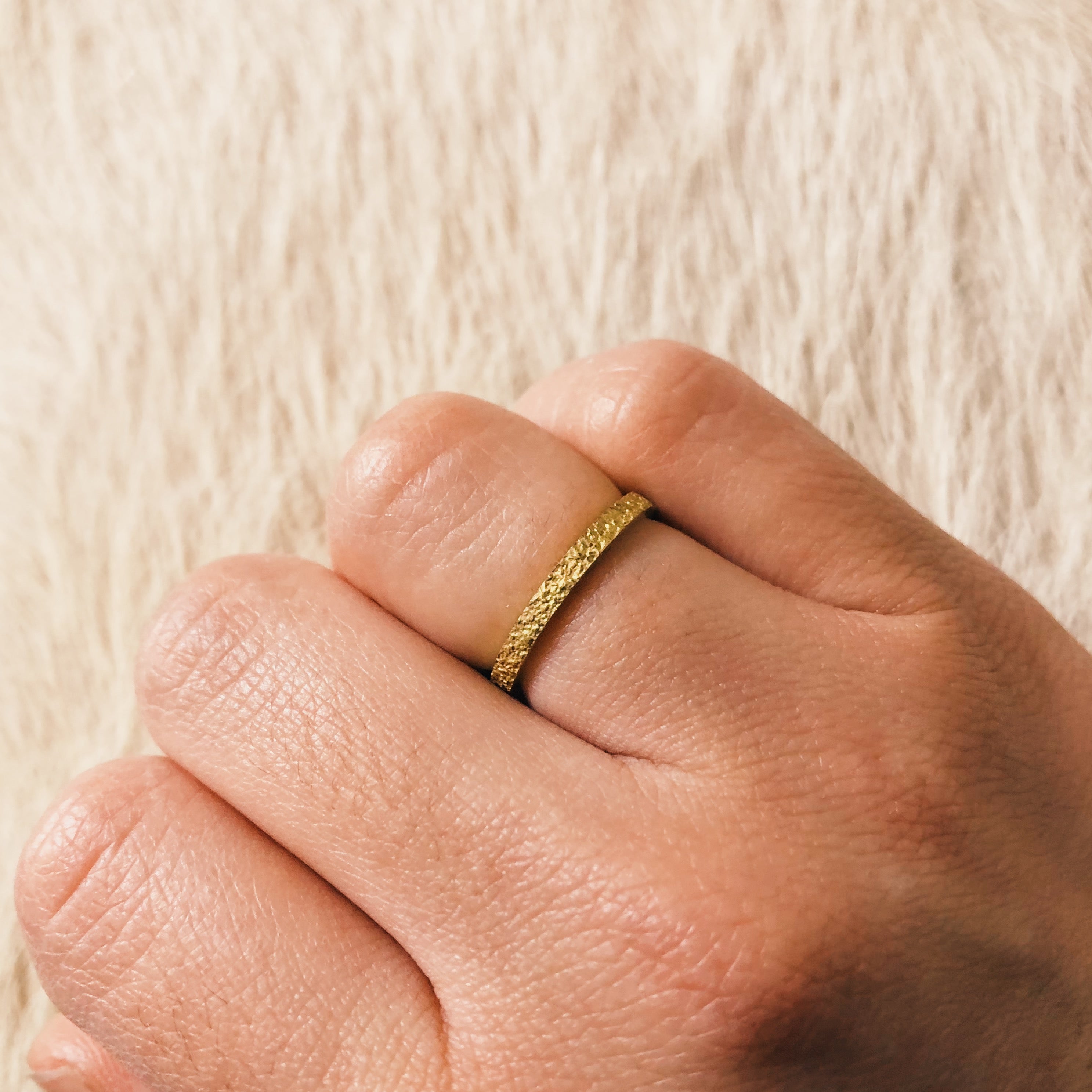 2mm Sand Band in 18k Yellow Gold