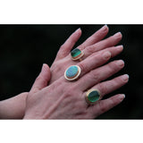 Australian Opal Ring in 22k and 18k Gold